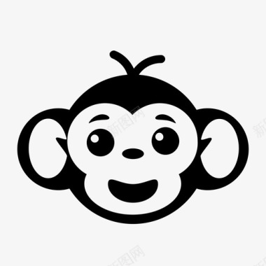 猴子动物表情符号图标图标