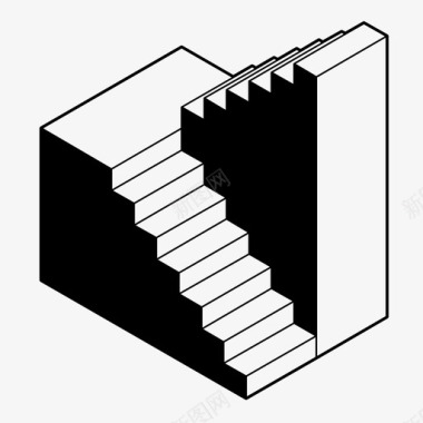 台阶上psd素材楼梯间上升楼梯图标图标