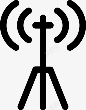 收音机天线解码器传输图标图标