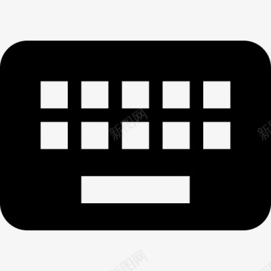 键盘黑色键盘带白色按键材料图标图标