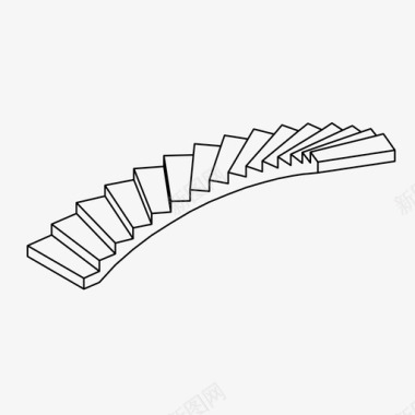 矢量楼梯螺旋楼梯上升楼梯图标图标