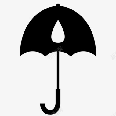 伞降落伞雨图标图标