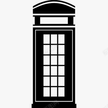 电话亭伦敦建筑物图标图标