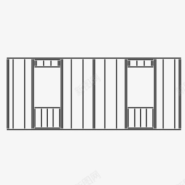 喜庆墙框架建筑木工图标图标