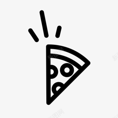 水彩食物披萨食物香肠图标图标