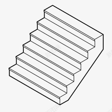 楼梯的标志斜坡上升下降图标图标