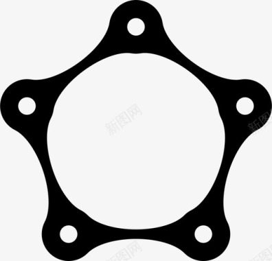 链条链条5圆环图标图标