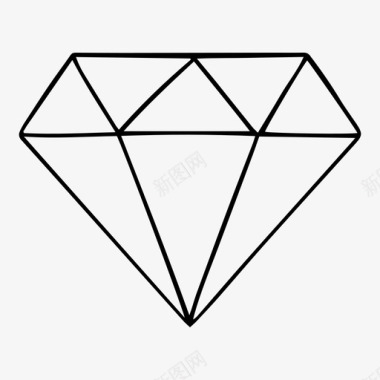 手绘熊珠宝钻石宝石图标图标