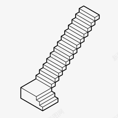 高台阶楼梯间上升楼梯图标图标
