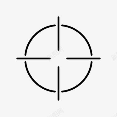 目标十字准星瞄准狩猎射击目标图标图标