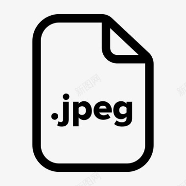 jpeg文件文档扩展名图标图标