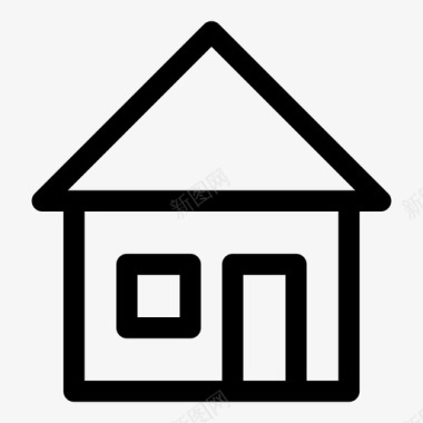 房子纯线条图标图标
