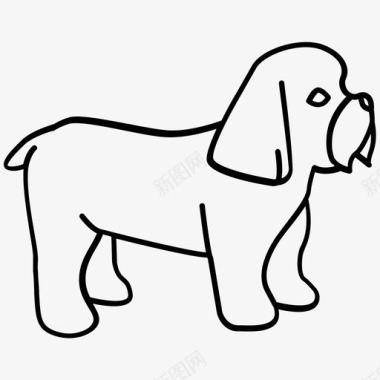 哈士奇狗马耳他语可爱狗图标图标