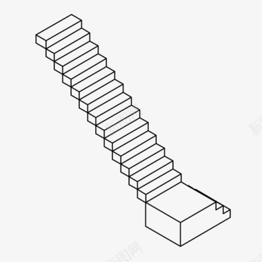 高台阶楼梯间上升楼梯图标图标