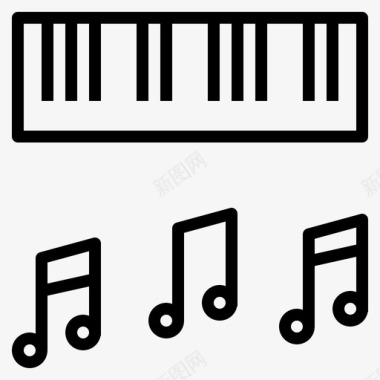 音乐键盘音符图标图标