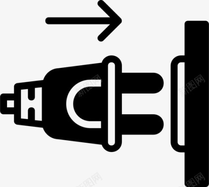 插件电缆连接器图标图标
