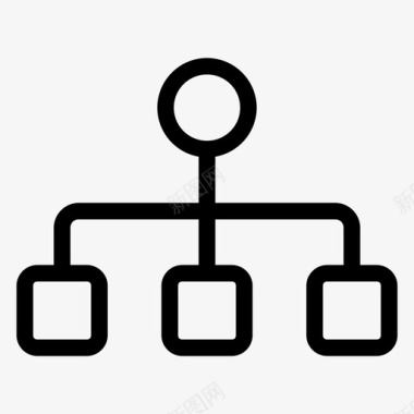 指挥系统层次结构网络图标图标