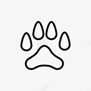 爪印动物狗图标图标