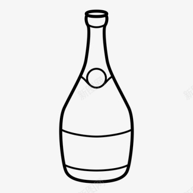 酒瓶香槟酒酒瓶图标图标