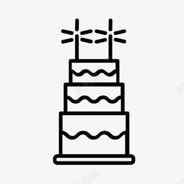 结婚蛋糕仪式订婚图标图标