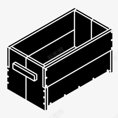 储藏室采购产品花园盒子花园盒子板条箱图标图标