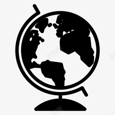 地球仪导航仪学校地球仪图标图标