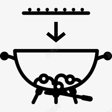 家庭聚会烤肉余烬煤块煤图标图标