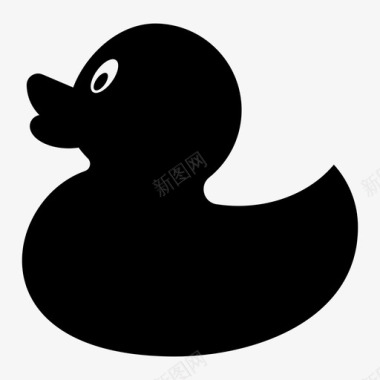 儿童素材鸭动物浴鸭图标图标
