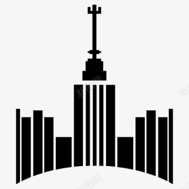 建筑与城市帝国城市立面图标图标