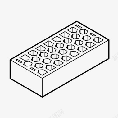 包块砖建筑陶瓷块图标图标