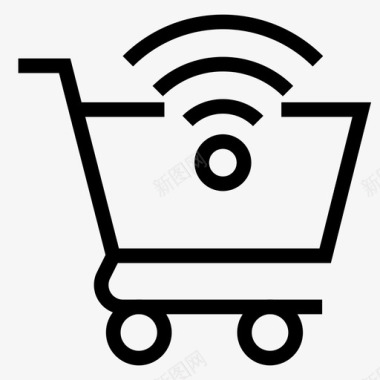 购物车wifi互联网网络图标图标