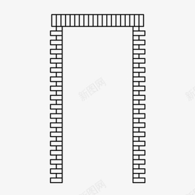 窗户门砖过梁建筑砌砖图标图标