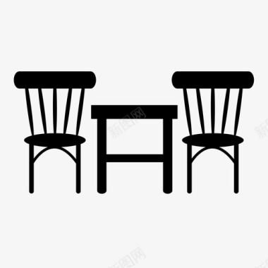 桌子咖啡馆椅子图标图标