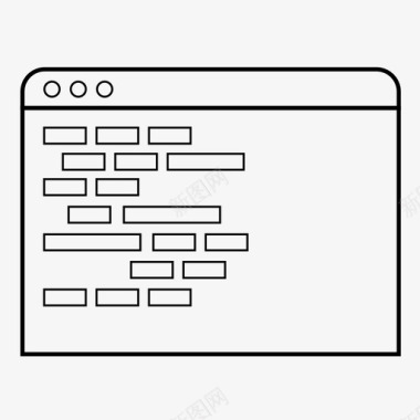 浏览器图标浏览器代码编码开发图标图标