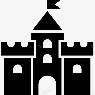 中世纪城堡堡垒佛特雷斯图标图标
