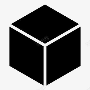 盒子立方体电子商务图标图标
