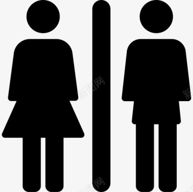 标牌厕所标牌上有女人和男人标志机场和旅行图标图标