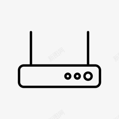 发射素材路由器互联网信号图标图标