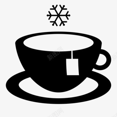 冰茶冷饮咖啡和茶图标图标