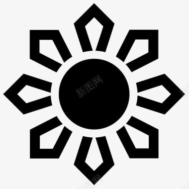 太阳花形状图标图标