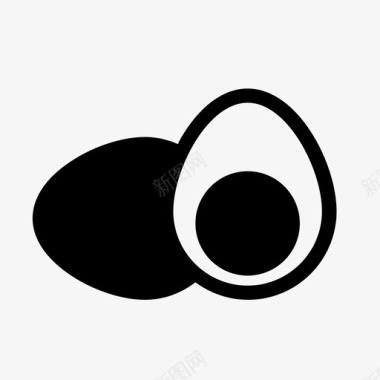 煮鸡蛋蛋黄鸡蛋图标图标