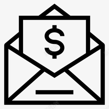 信封的消息付款电子邮件信封信件图标图标