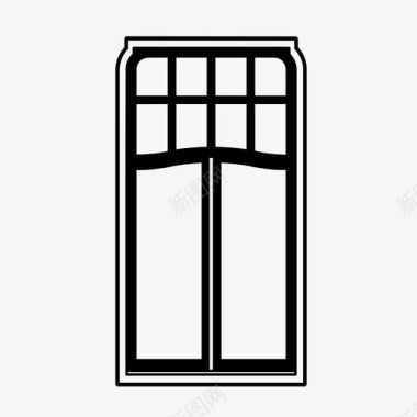 玻璃窗设计窗口框架玻璃窗图标图标