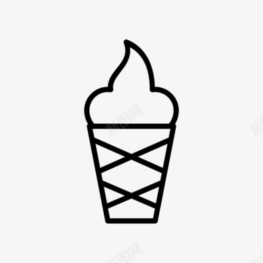 冰淇淋筒杯子甜点图标图标