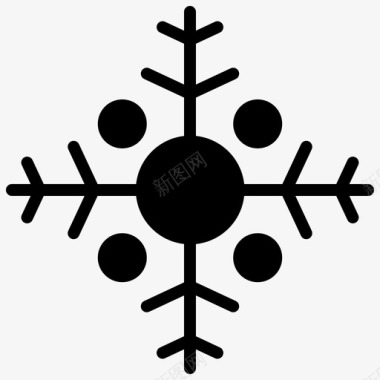 冬天雪雪花天气图标图标