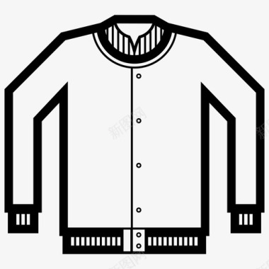 夹克轰炸机夹克服装连衣裙图标图标