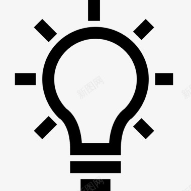 六一儿童节元素灯泡想法灯图标图标