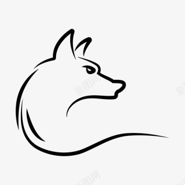 动物狼动物狗图标图标