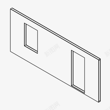 开口建筑组成建筑图标图标