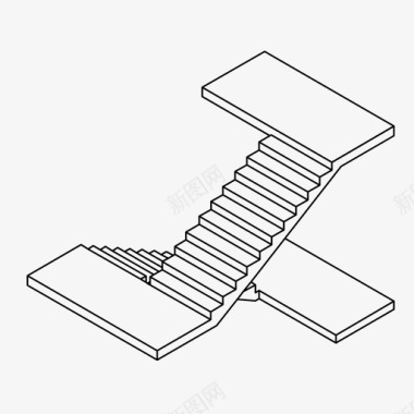 上升折线图楼梯间上升楼梯图标图标
